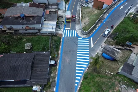 Prefeitura de Ribeirão Pires conclui nova sinalização viária no bairro Nossa Senhora de Fátima