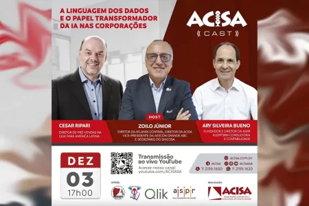 Especialistas discutem o impacto dos dados e da Inteligência Artificial no último episódio do ACISA Cast em 2024