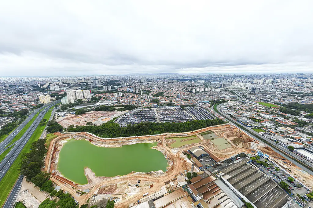 Prefeito Orlando Morando vistoria obras do Piscinão Jaboticabal, hoje 65% executado