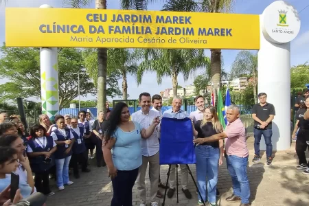 Inauguração da Clínica da Família Jardim Marek em Santo André, com melhorias estruturais e atendimento ampliado