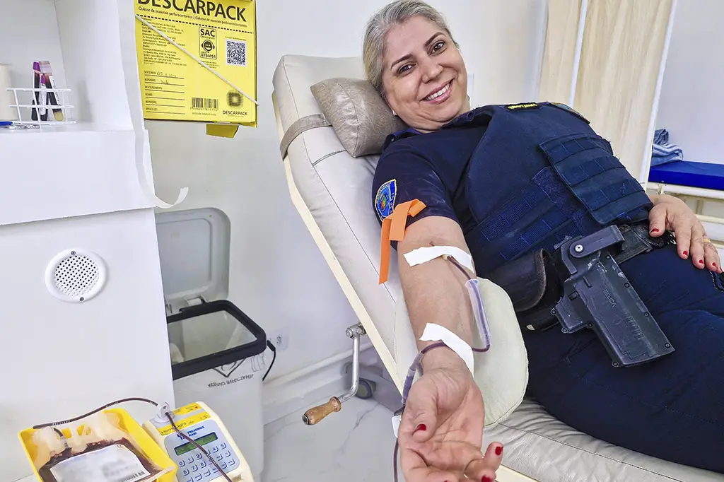 GCM de Sao Caetano inicia a Campanha Sangue Azul Marinho a favor da doacao de sangue2