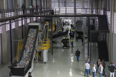 Inauguração da Central de Triagem de Coleta Seletiva do Saesa em São Caetano do Sul.