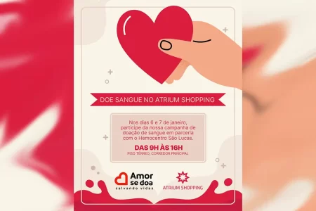 Atrium Shopping realiza primeira campanha de doação de sangue de 2025