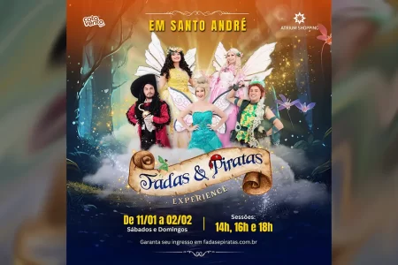 Fadas e Piratas Experience evento com personagens do universo de Peter Pan chega no Atrium Shopping