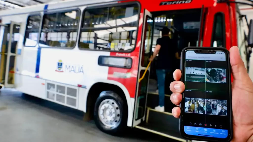 Ônibus de Mauá agora têm câmeras em tempo real para barrar crimes e assédios
