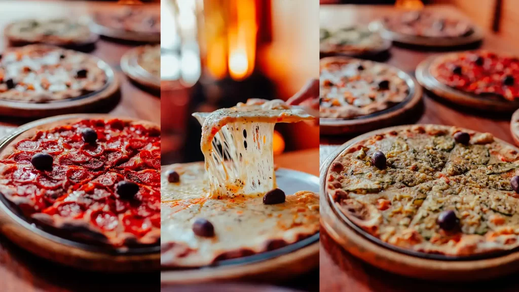 Pizza artesanal saindo do forno a lenha no Boteco São Bento de Santo André.