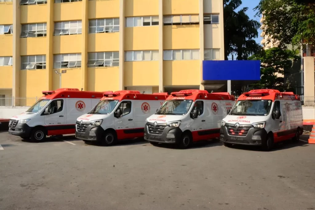Novas ambulâncias do Samu recebidas pela Prefeitura de Santo André para atendimento emergencial