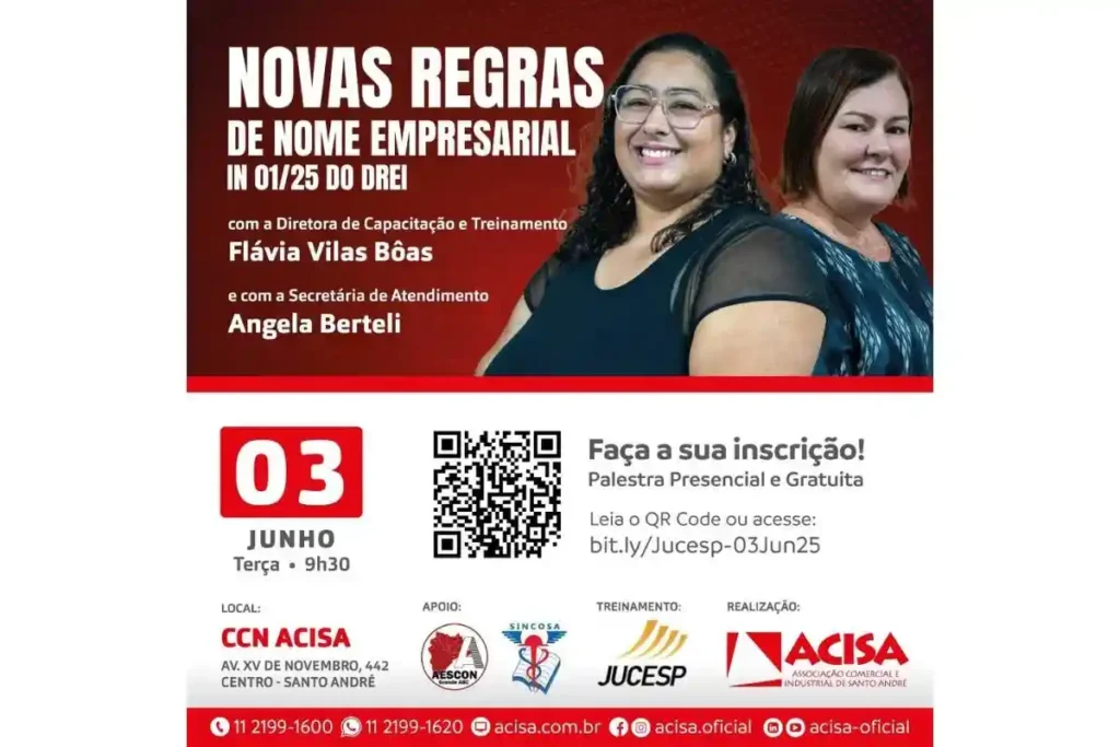 ACISA promove palestra sobre as novas regras de nome empresarial