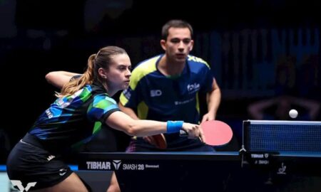 Hugo Calderano e Bruna Takahashi vencem dupla top-3 e avançam às quartas em Liubliana