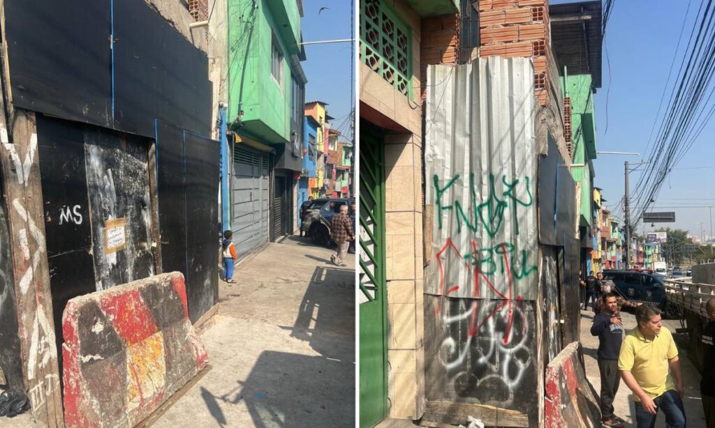 Fiscais municipais durante operação de fechamento de ferros-velhos irregulares em Santo André
