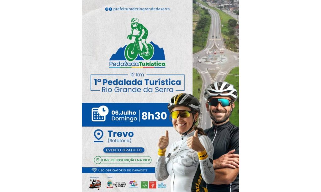 Rio Grande da Serra realiza 1ª Pedalada Turística neste domingo (6)