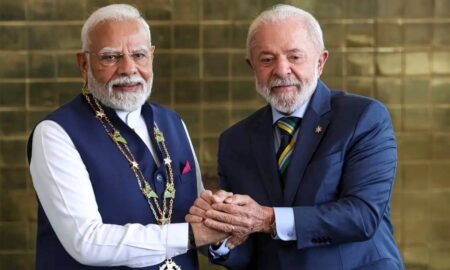 Lula e Modi discutem tarifaço dos EUA e ampliam aliança econômica entre Brasil e Índia
