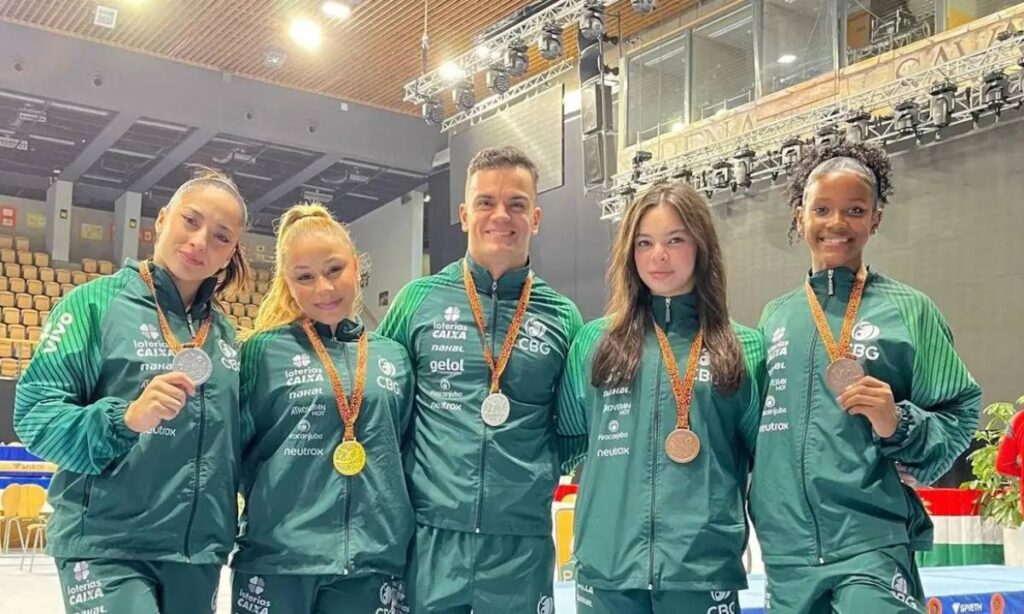 Brasil conquista cinco medalhas na etapa da World Challenge Cup de ginástica na Hungria