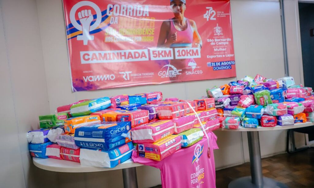 Corrida da Mulher São-Bernardense arrecada mais de 6 mil absorventes higiênicos