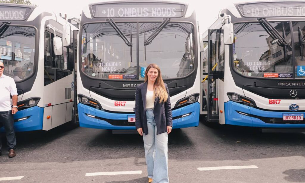 Prefeita Jessica Cormick anuncia ampliação da frota com dez novos ônibus em São Bernardo
