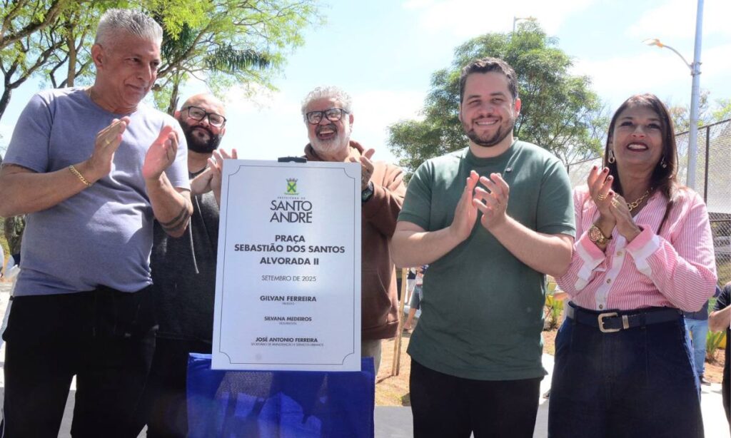 Santo André inaugura 7ª Escola Parque no Jardim Alvorada e revitaliza Praça Sebastião dos Santos 1 Prefeito Gilvan Ferreira inaugura a 7ª Escola Parque no Jardim Alvorada, em Santo André, com praça revitalizada e novos espaços de lazer.