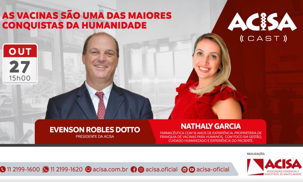 ACISA Cast debate importância das vacinas com a farmacêutica Nathaly Garcia nesta segunda (27)
