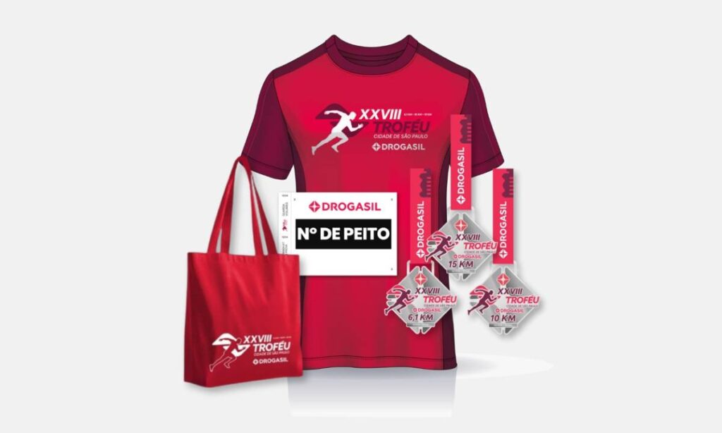 Kit do XXVIII Troféu Cidade de São Paulo traz camiseta bicolor em vermelho e vinho, cores da paixão nacional pela corrida de rua  Kit do XXVIII Troféu Cidade de São Paulo traz camiseta bicolor em vermelho e vinho, cores da paixão nacional pela corrida de rua