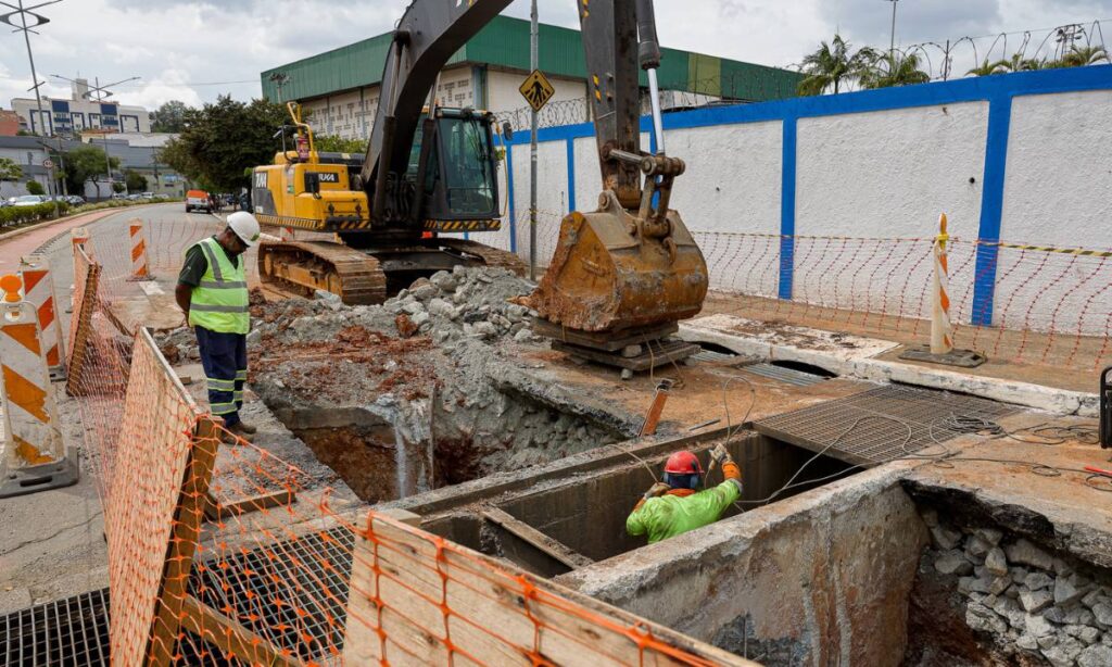 Obras do Drenar São Caetano nas avenidas Fernando Simonsen e Nelson Braido entram na fase final