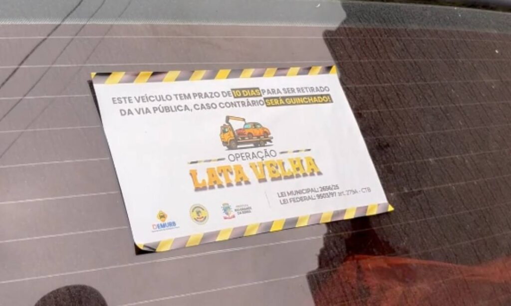 Prefeitura de Rio Grande da Serra realiza Operação Lata Velha para remover veículos abandonados das vias públicas