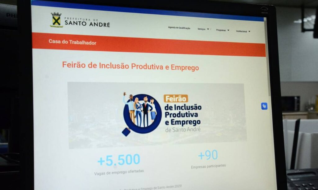 Santo André disponibiliza mais de 5 mil oportunidades de emprego em feirão on-line