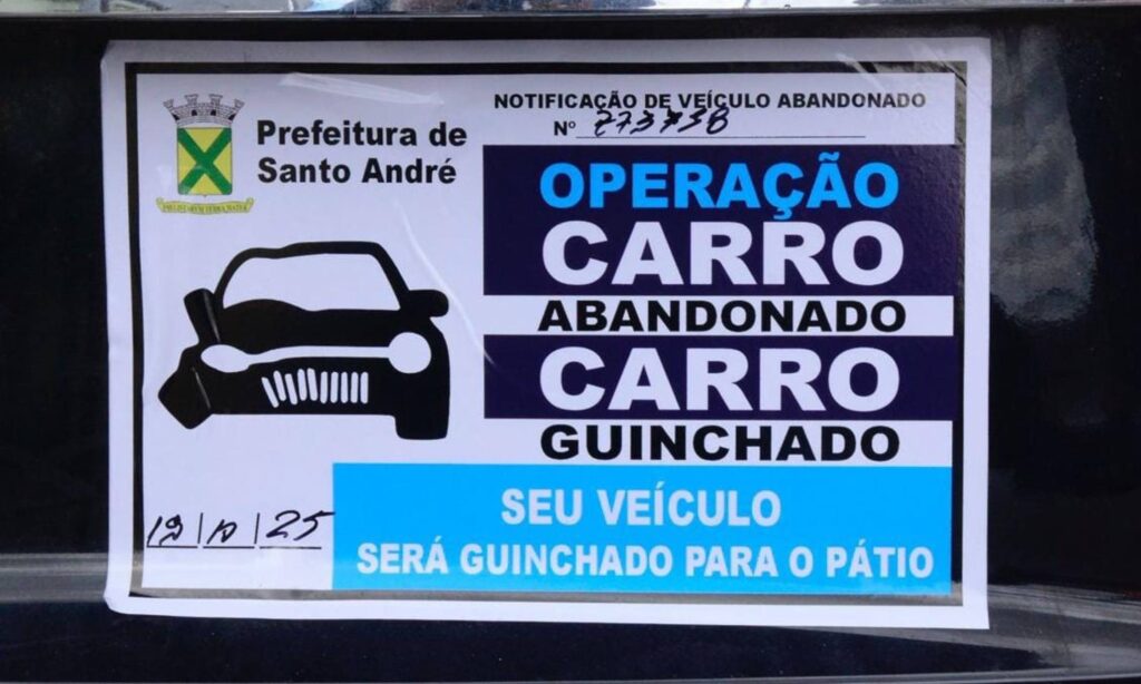Santo André notifica 831 proprietários de veículos abandonados em nove meses