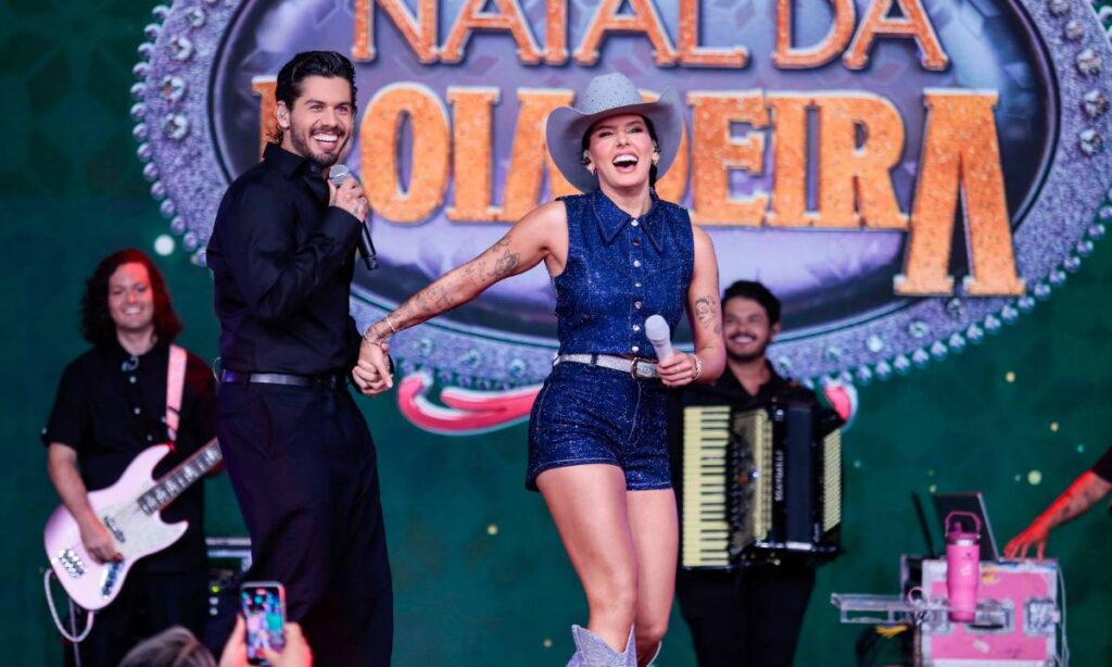 Ana Castela grava especial de Natal no SBT ao lado do casting da AgroPlay, família e Zé Felipe