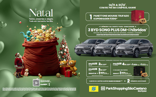 O Natal no ParkShopping São Caetano chega com Panettone Kopenhagen e sorteios de