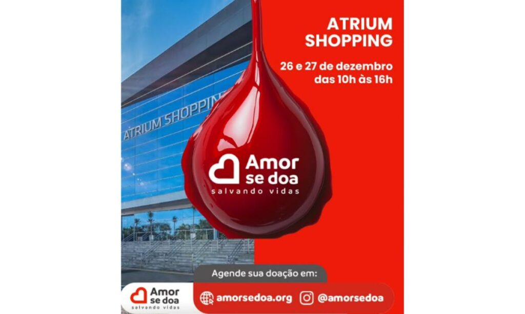 Atrium Shopping promove doação de sangue no fim de ano