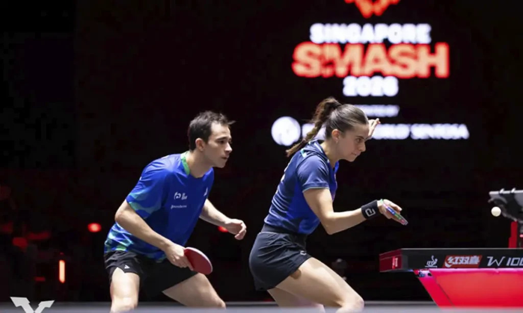 Hugo Calderano e Bruna Takahashi vencem coreanos e são os primeiros não-asiáticos campeões de Grand Slam Hugo Calderano e Bruna Takahashi vencem coreanos e são os primeiros não-asiáticos campeões de Grand Slam