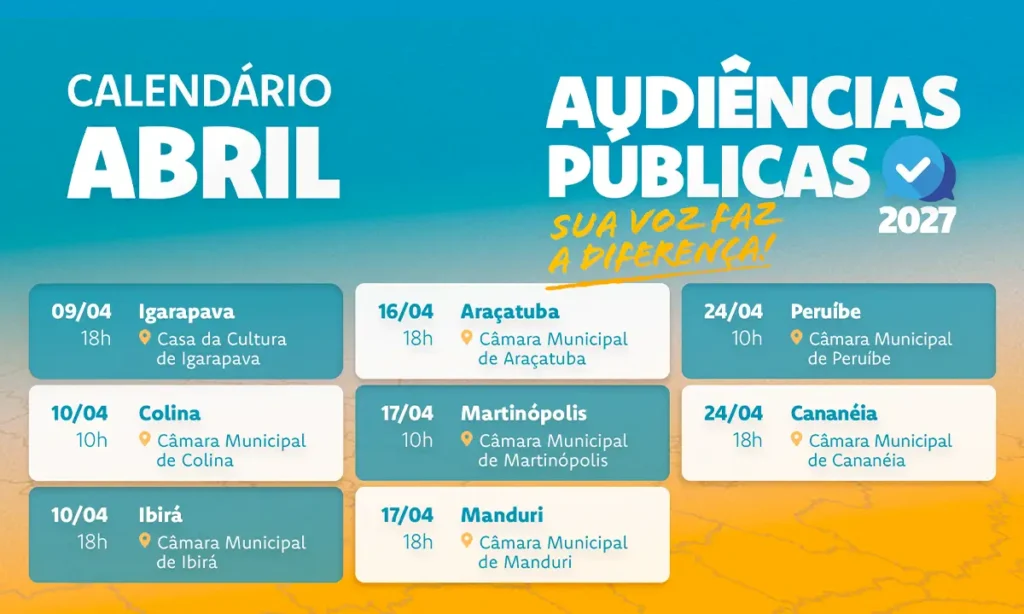 Dinheiro público em debate: Alesp define datas das audiências para o Orçamento de 2027