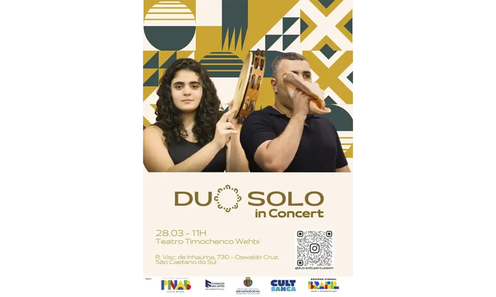 Fundação das Artes da Prefeitura de São Caetano recebe duo contemplado por lei de incentivo à Cultura