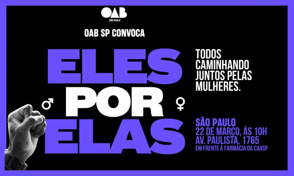 OAB SP promove Caminhada 'Eles por Elas' na Avenida Paulista