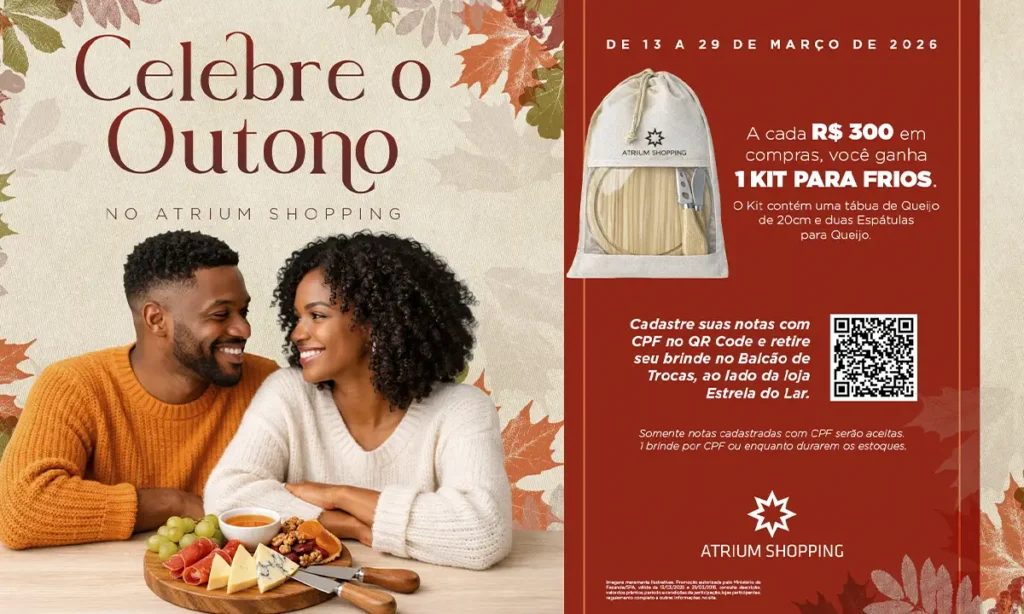 Promoção de outono presenteia clientes com kit para frios no Atrium Shopping