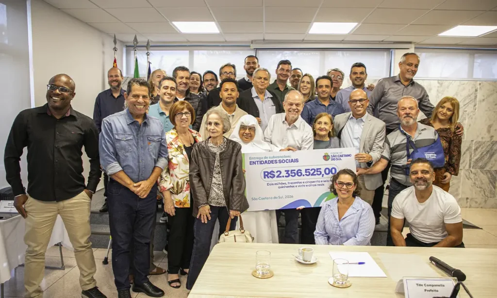 São Caetano antecipa R$ 2,3 milhões para 14 entidades sociais; veja a lista